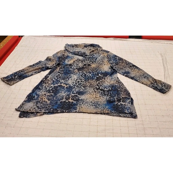 Chico's Sweaters - Chico's 4 (XL) Zenegy Cowl neck Sweater Soft Rayon Mix Abstract Print Casual